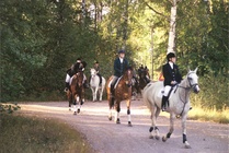 Hubertus-ratsastus vuodelta 2002, kuva Eija Komulainen.