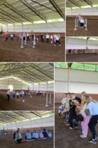 Ohjeita kuunneltiin tarkkaavaisesti, minkä jälkeen rata käveltiin yhdessä läpi.