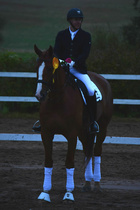 Teemu ja Seppo Lohjan aluemestaruuskisoissa 11.9.2016. Luokkana FEI Vaativa B Junioreiden esiohjelma 2009, sijoitus 5/30, prosentein 62.25! Kuva: Camilla Finne