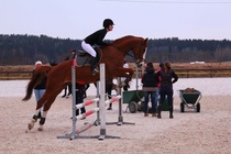 Cinderella ja Nora Latvala kisoissa 15.4.2018, © Jenni Ek.