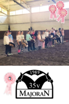 Tiukan kilpailun jälkeen jaettiin palkinnot.
Ristikkoluokassa voiton vei Emily Jakobson ratsullaan Kuukie ja toiselle sijalle tulivat Jasmin Nyström & Grit.
Luokassa re 40cm ensimmäiseksi sijoittuivat Emilia Koho & Boris ja jaetulle toiselle sijalle tulivat Sea Rantio & Triinu, Siiri Koski & Kalle sekä Maari Paatero & Sakari.
Luokan re 60cm voitti ratsukko Minea Gornischeff & Sakari, toiseksi tulivat Elsa Särkkä & Nemo.
Onnea sekä voittajille, että ihan kaikille osallistujille hienoista suorituksista!